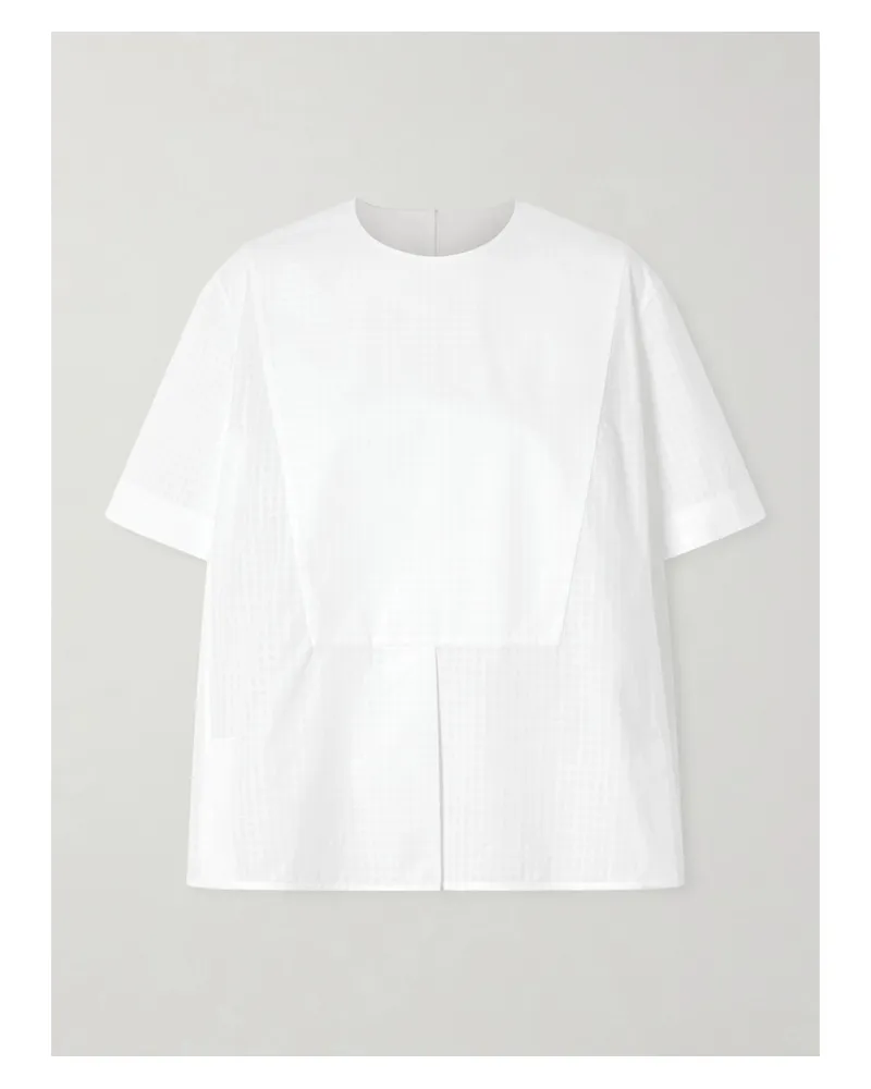 Jil Sander Checked Cotton T-shirt - White White