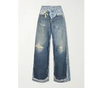 1981 Trompe L'oeil Printed Organic Straight-leg Jeans - Blue