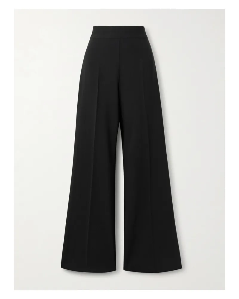 Carolina Herrera New York Diane Hose Mit Weitem Bein Aus Einer Wollmischung - Schwarz Schwarz