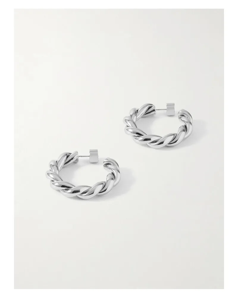 Jennifer Fisher Twisted Lilly Mini Versilberte Creolen Silber