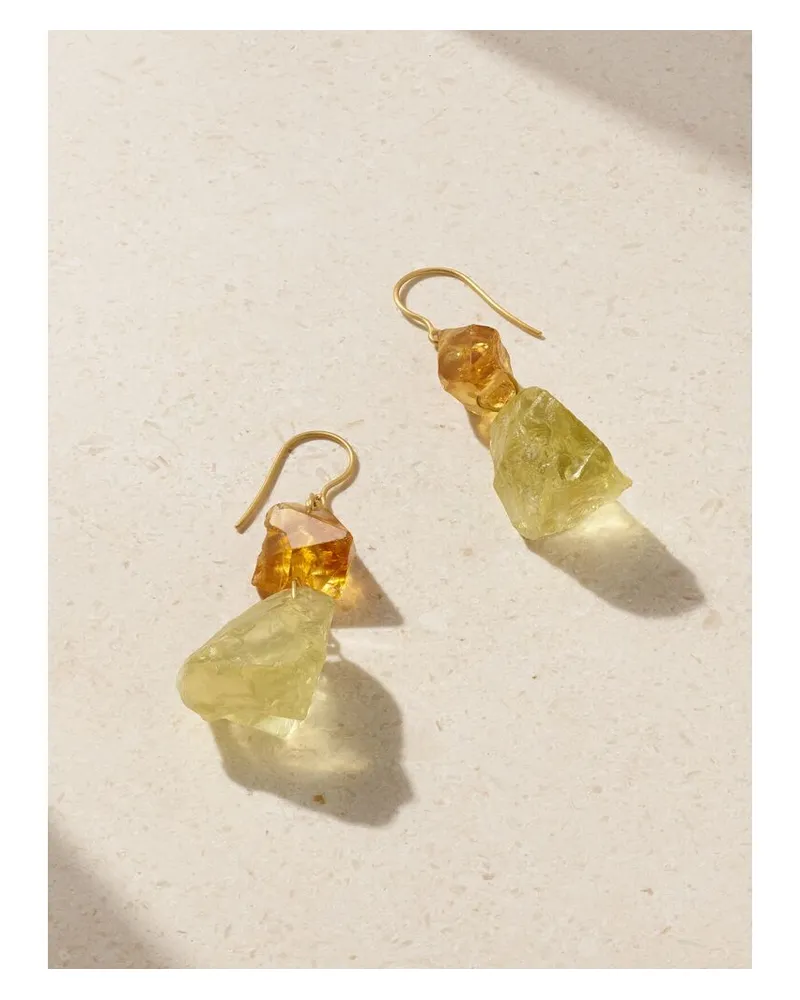 Pippa Small Ohrringe Aus 18 Karat Gold Mit Citrinen Und Quarzen Gold