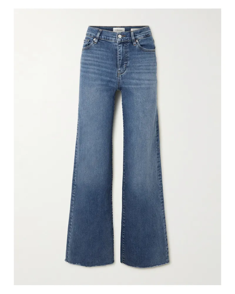 Frame Denim Slim Palazzo Halbhohe Jeans Mit Geradem Bein - Blau Blau