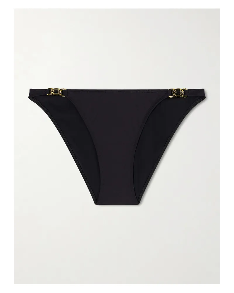 Nili Lotan Embellished Bikini Briefs - Black Black