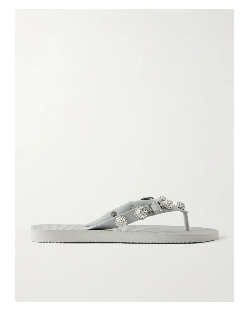 Balenciaga Cagole Studded Tpu Sandals - Gray Gray