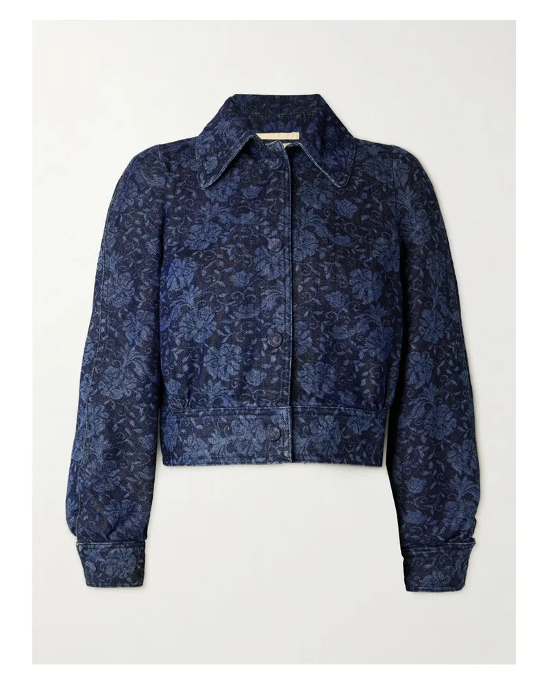 Dries van Noten Verkürzte Jeansjacke - Blau Blau