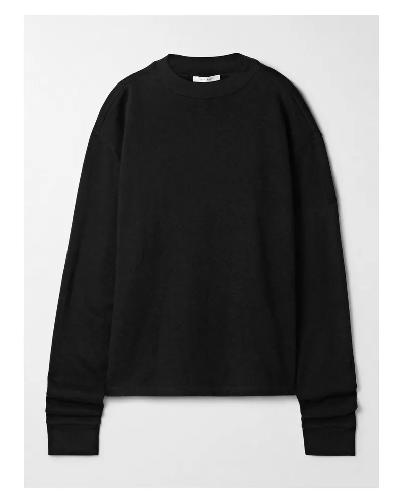 The Row Amira Pullover Aus Jersey Aus Einer Baumwoll-kaschmirmischung - Schwarz Schwarz