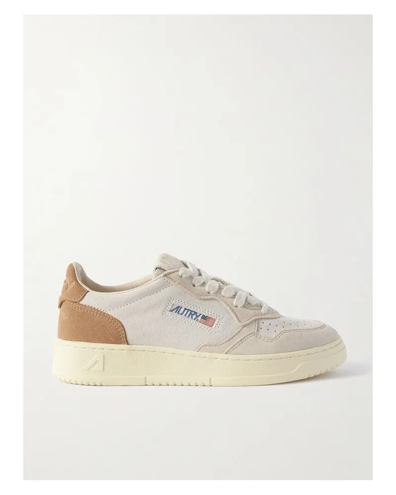 AUTRY Medalist Low Sneakers Aus Veloursleder In Colour-block-optik - Neutral Neutral