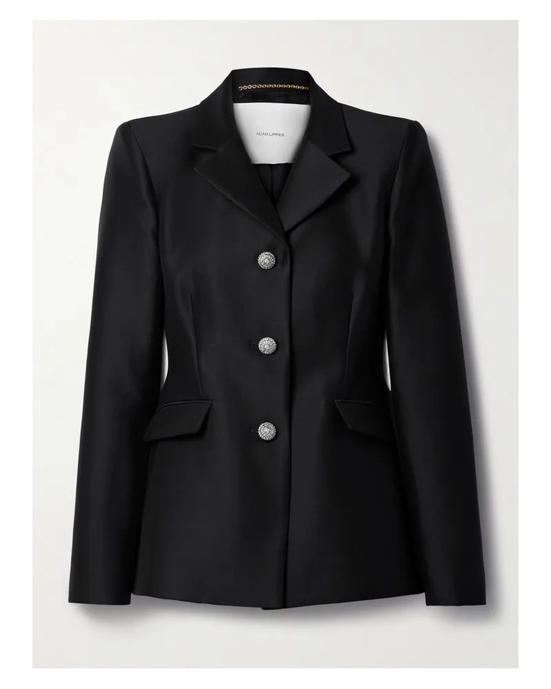 Adam Lippes Comptoir Blazer Aus Radzimir Aus Einer Woll-seidenmischung - Schwarz Schwarz