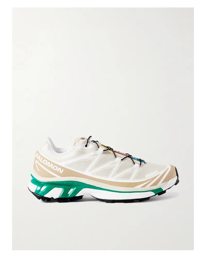 Salomon Xt-6 Sneakers Aus Mesh Mit Tpu-besätzen - Creme Creme