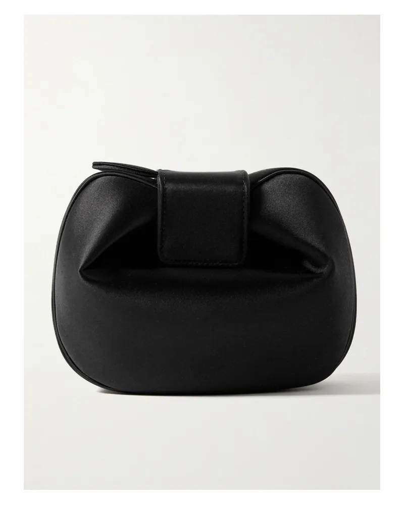 Gabriela Hearst Soft Demi Satin Clutch - Black Black