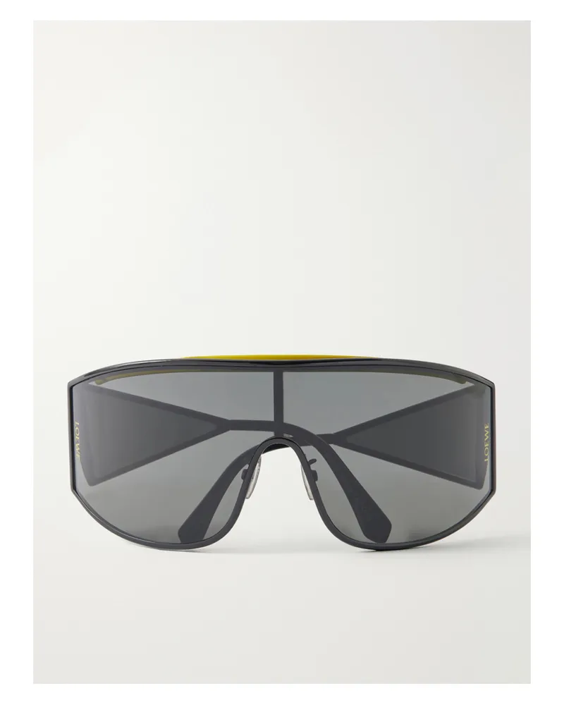 Loewe Metal Mask-frame Sunglasses - Gray Gray