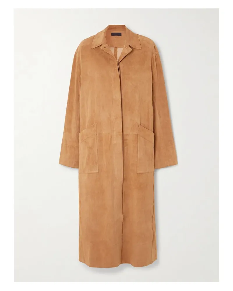 Stouls Corleone Mantel Aus Veloursleder - Braun Braun