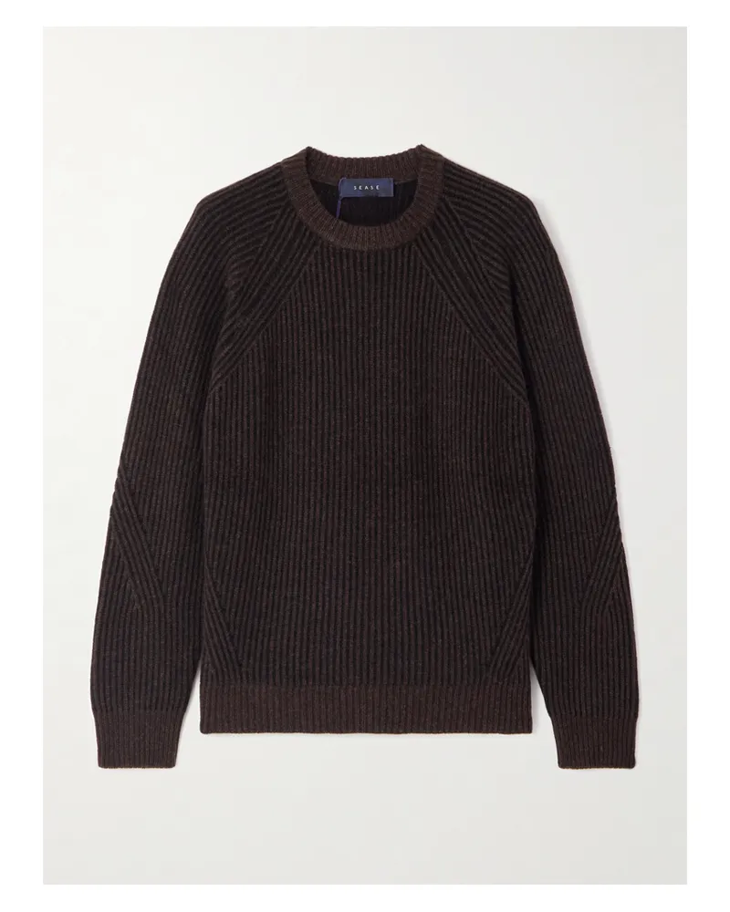 SEASE Rippstrickpullover Aus Kaschmir - Braun Braun