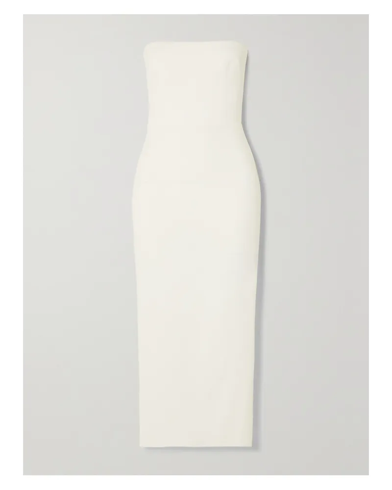 Alex Perry Callan Trägerloses Midikleid Aus Crêpe - Weiß Weiß