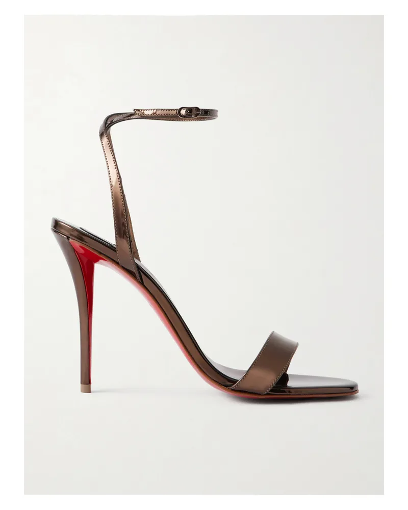 Christian Louboutin Miss Z 100 Sandalen Aus Lackleder In Metallic-optik Metallic