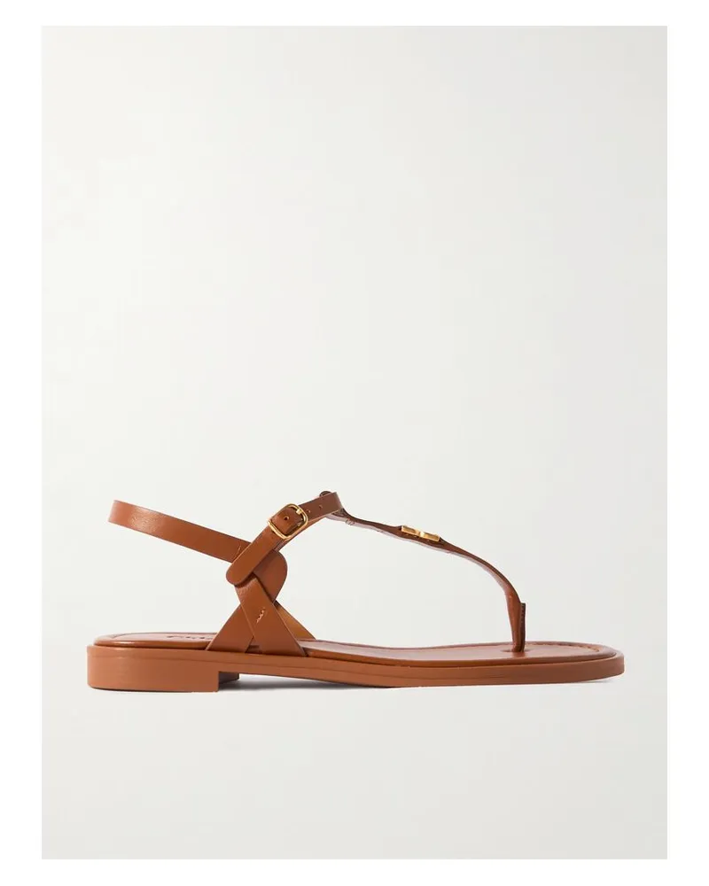 Chloé Marcie Sandalen Aus Leder Mit Verzierung - Braun Braun