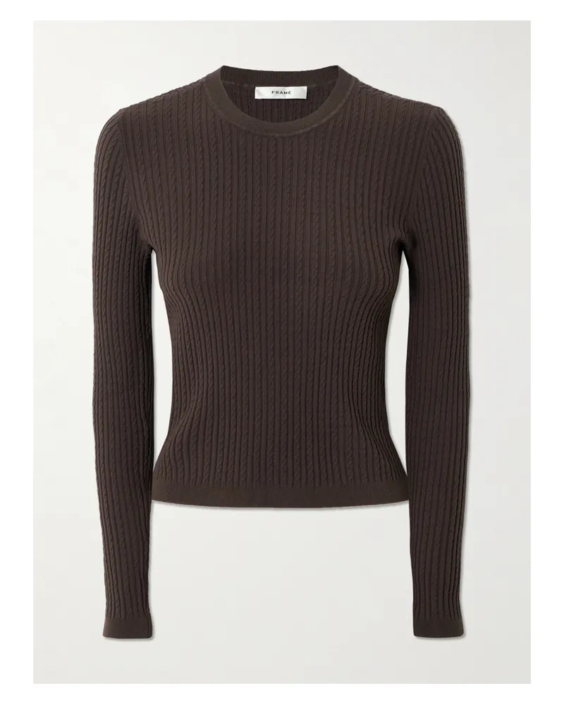 Frame Denim Zopfstrickpullover - Braun Braun