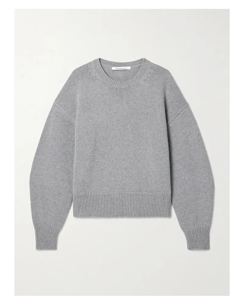 Another Tomorrow Cashmere And Wool-blend Sweater - Gray Gray