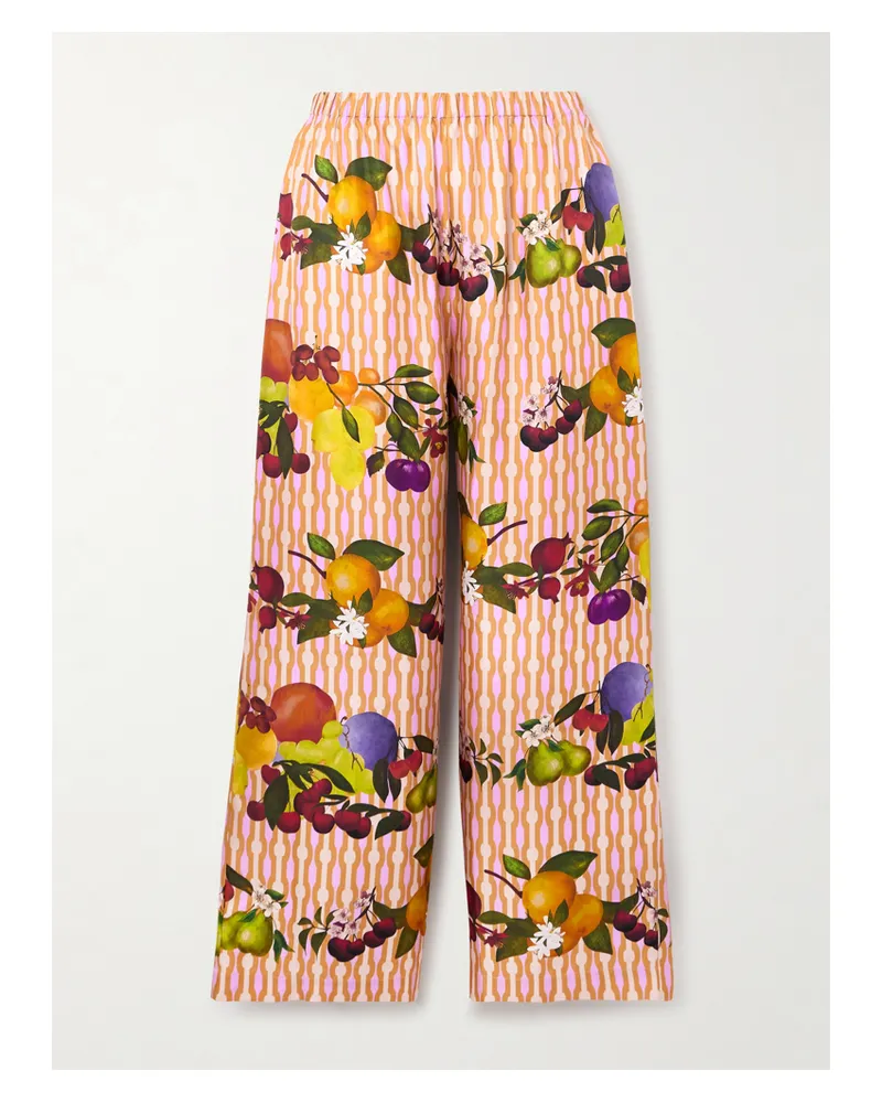 Eres Cannelle Hose Mit Weitem Bein Aus Bedrucktem Seiden-twill - Mehrfarbig Mehrfarbig