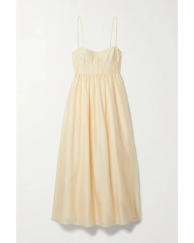 Ulla Johnson Mariza Midikleid Aus Organza Aus Einer Baumwollmischung - Creme Creme