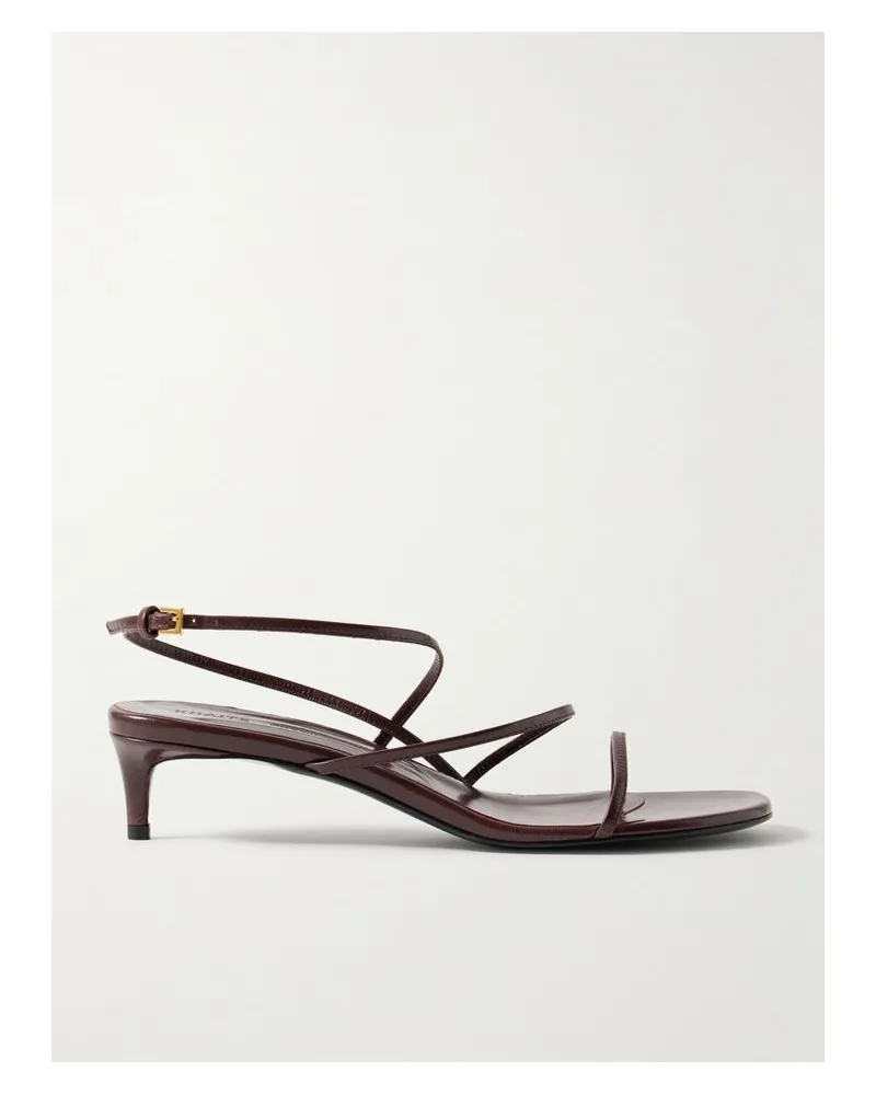 KHAITE Loop Sandalen Aus Leder - Burgunder Burgunder