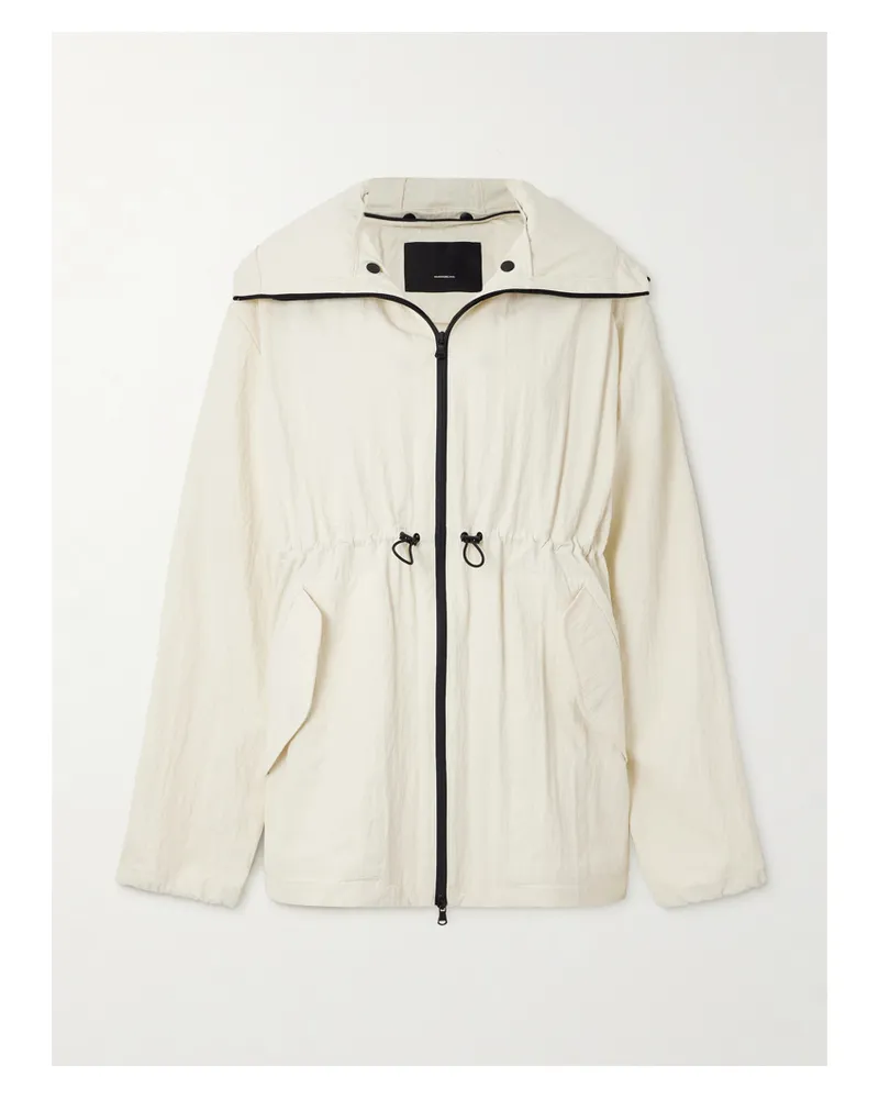 WARDROBE.NYC Jacke Aus Shell In Knitteroptik - Elfenbein Elfenbein