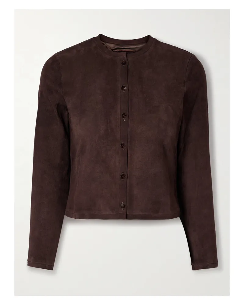 Stouls Astrid Cardigan Aus Veloursleder - Braun Braun