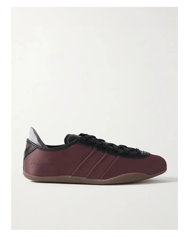 adidas Y-3 Tokyo Sneakers Aus Satin Mit Lederbesätzen - Burgunder Burgunder