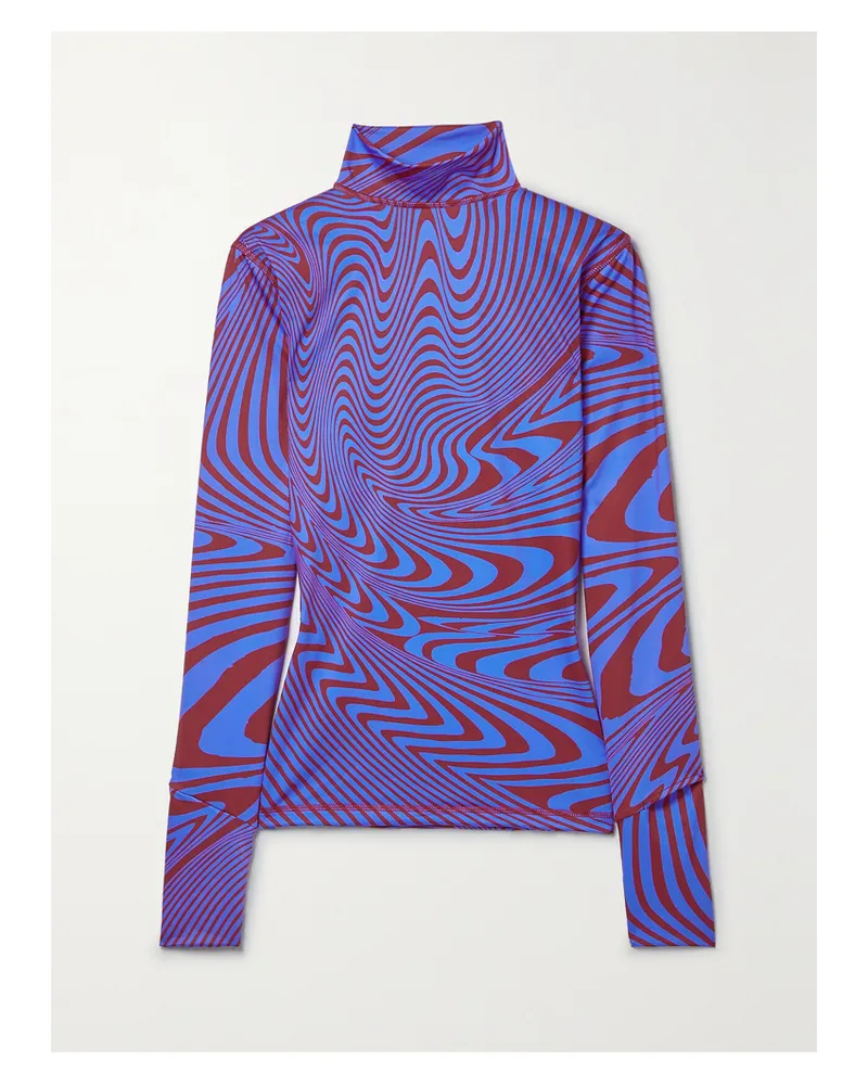 Aztech Mountain Next To Skin Oberteil Aus Stretch-jersey Mit Print - Blau Blau