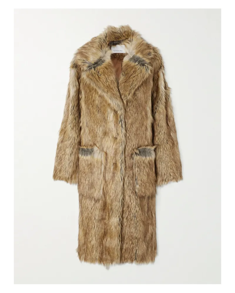 FRANKIE Shop Rella Plush Coat - Brown Brown