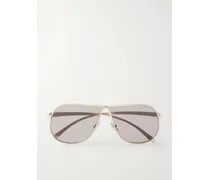 Aviator-style Gold-tone Sunglasses
