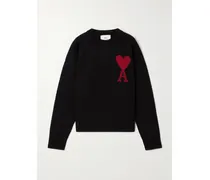 Net Sustain Pullover Aus Wolle Mit Intarsienmotiv - Schwarz