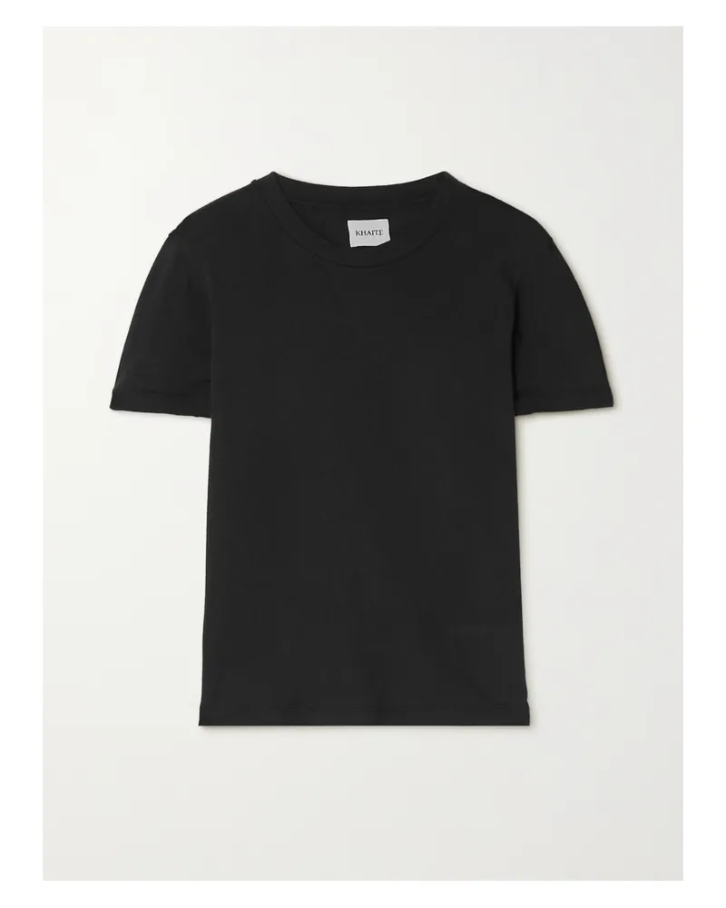 KHAITE Emmylou Cotton-jersey T-shirt - Black Black
