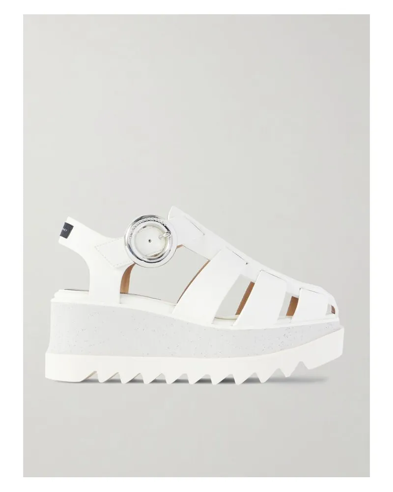 Stella McCartney Elyse Wedges Aus Recyceltem Material - Elfenbein Elfenbein