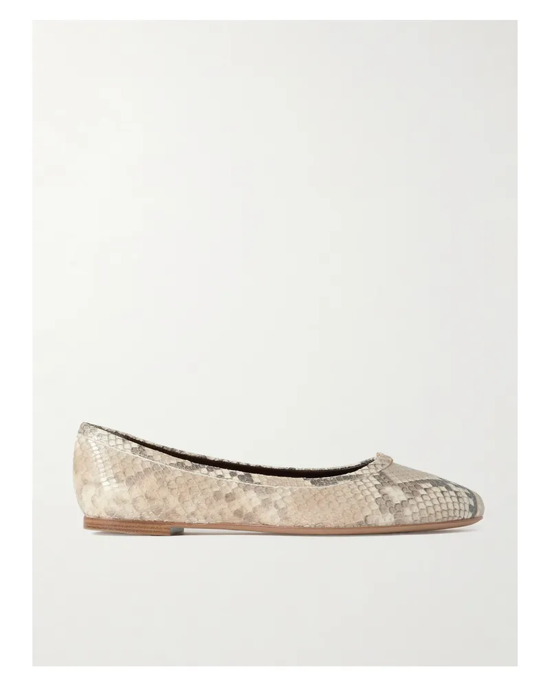 Chloé Marcie Ballerinas Aus Leder Mit Schlangeneffekt Und Verzierungen - Animal-Print Animal-print