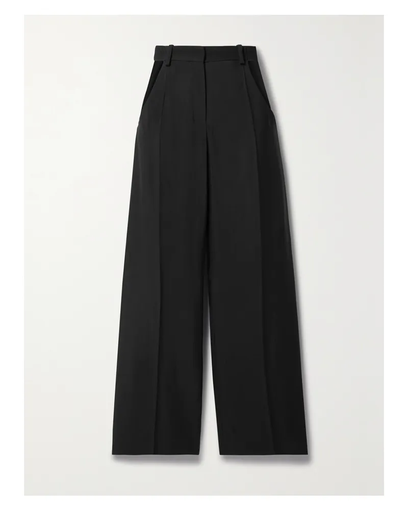 Thierry Mugler Hose Mit Geradem Bein Aus Twill Mit Cut-outs - Schwarz Schwarz