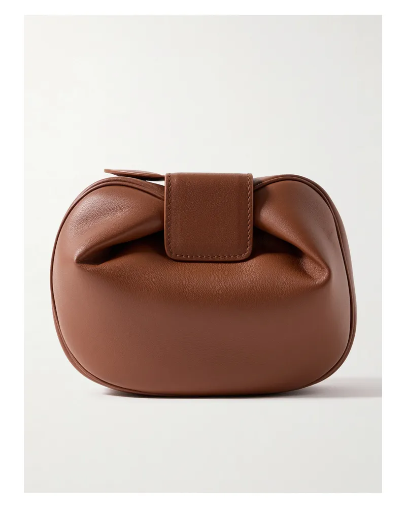 Gabriela Hearst Soft Demi Leather Clutch - Brown Brown