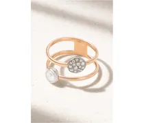 Ring aus 18 Karat Rosé- Und Weiß mit Diamanten