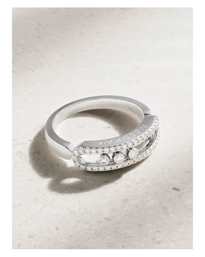 Messika Baby Move Ring Aus 18 Karat Weißgold Mit Diamanten Gold