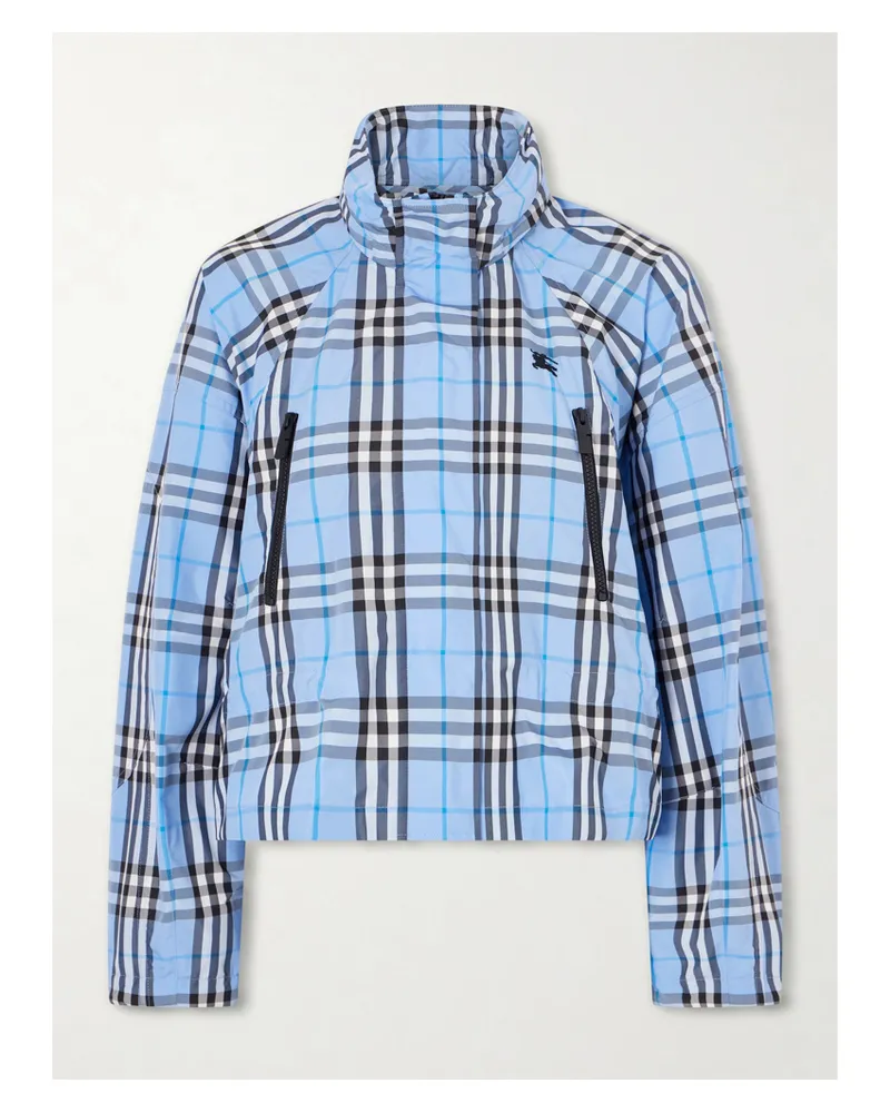 Burberry Layham Checked Shell Jacket - Blue Blue