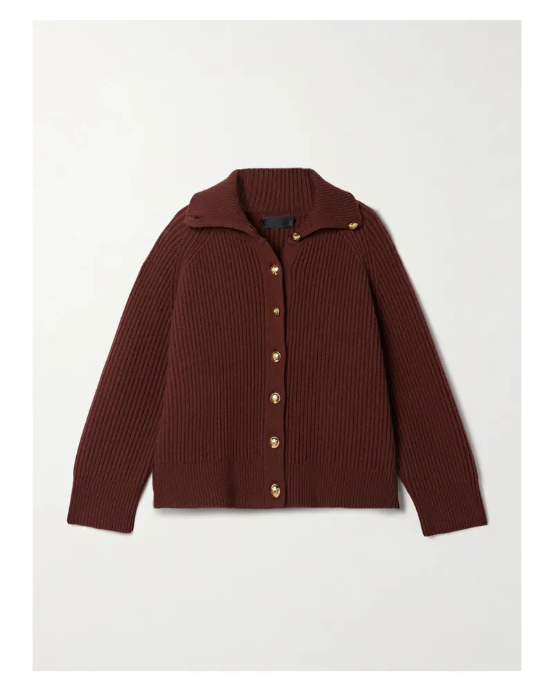 Nili Lotan Deryl Cardigan Aus Geripptem Kaschmir - Rot Rot