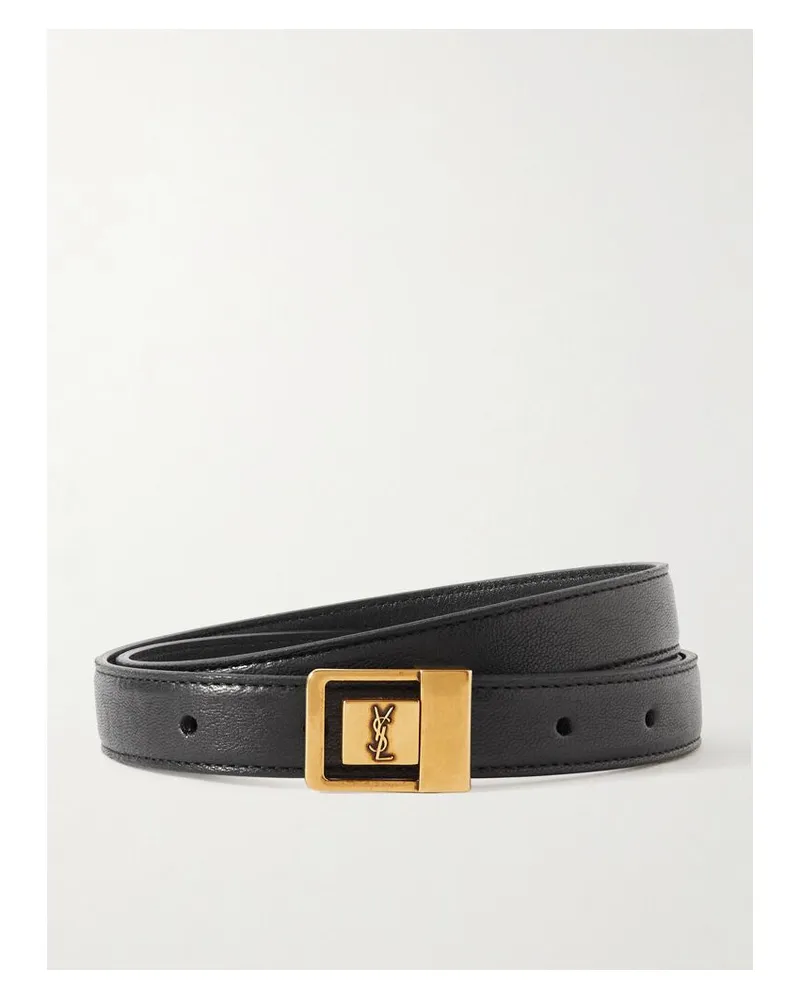 Saint Laurent Taillengürtel Aus Leder - Schwarz Schwarz