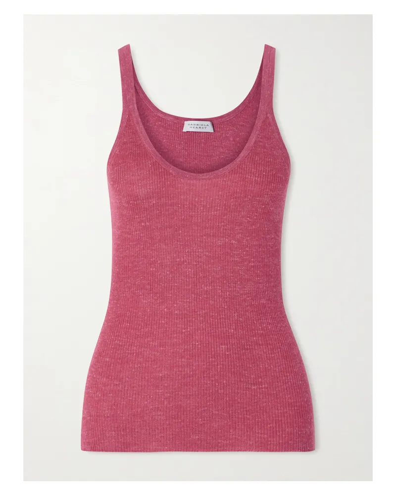 Gabriela Hearst Cinxia Tanktop Aus Einer Gerippten Mischung Aus Kaschmir, Seide Und Hanf - Pink Pink