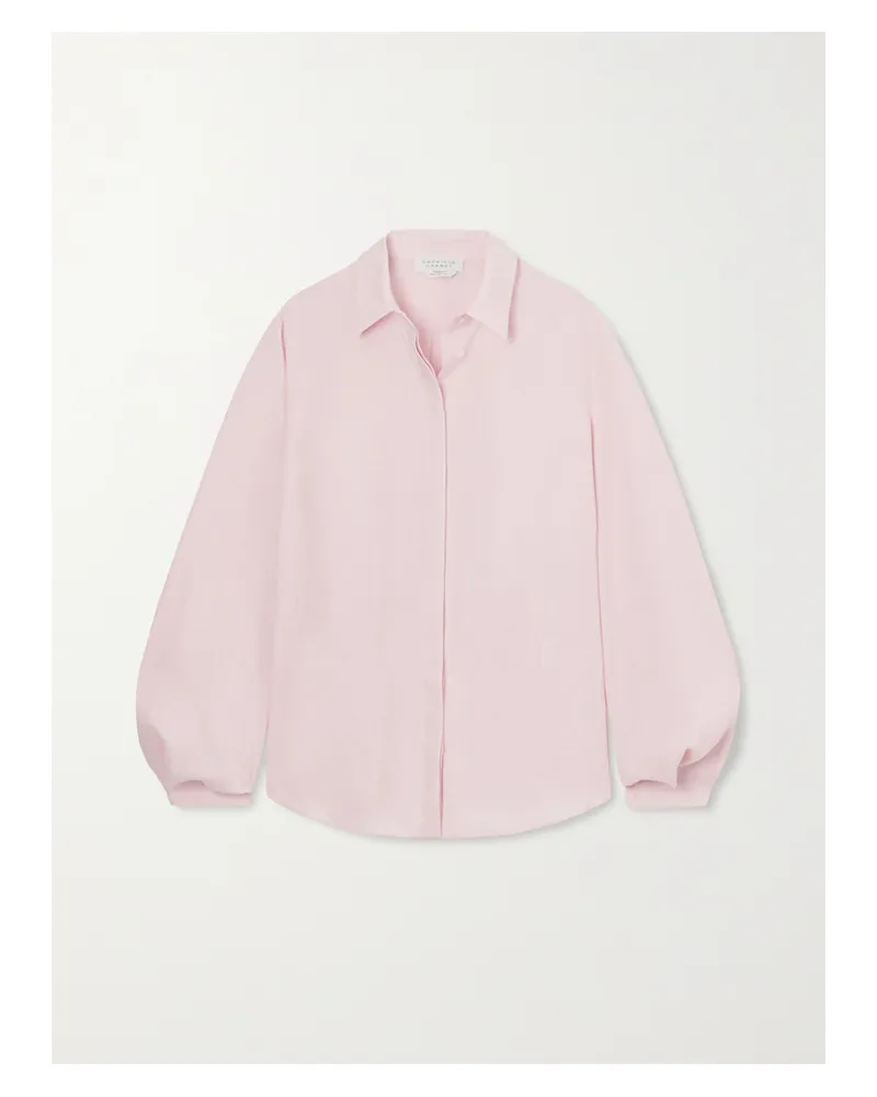Gabriela Hearst Delmer Hemd Aus Leinen - Pink Pink