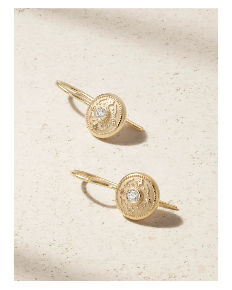 Marlo Laz Southwestern Lasso Ohrringe Aus 14 Karat Gold Mit Diamanten Gold