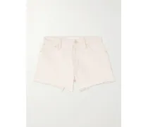 The Dodger Frayed Denim Shorts - Neutrals