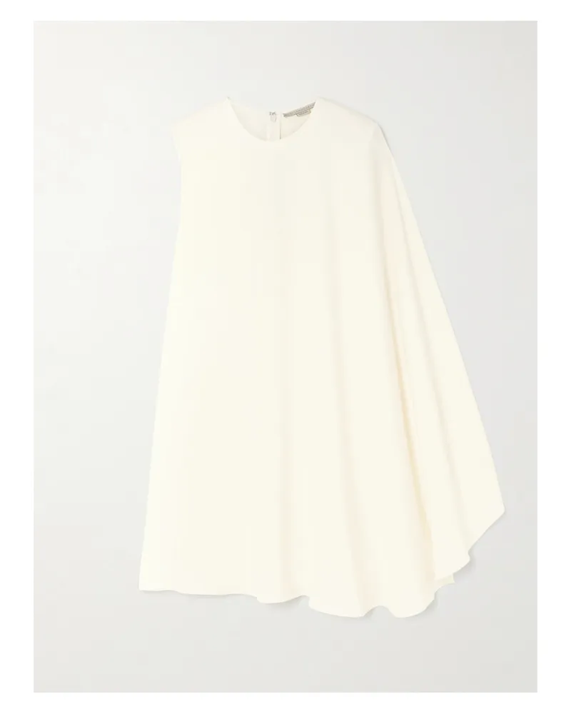 Stella McCartney Asymmetrisches Minikleid Aus Crêpe - Weiß Weiß