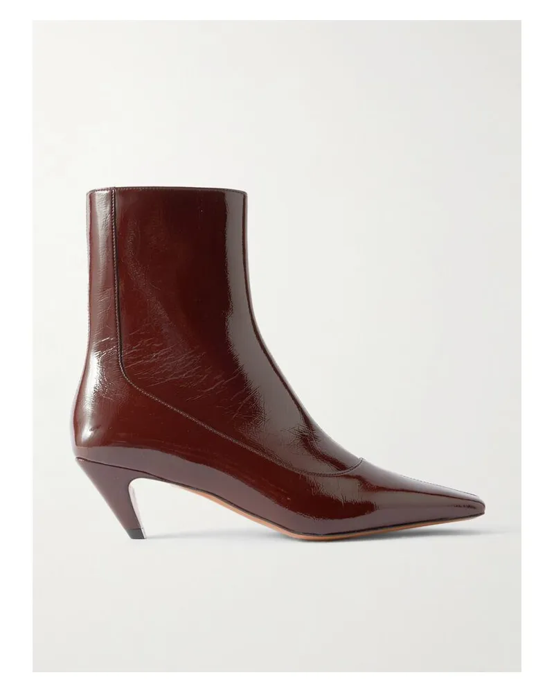 Stella McCartney Spur Glänzende Ankle Boots - Braun Braun