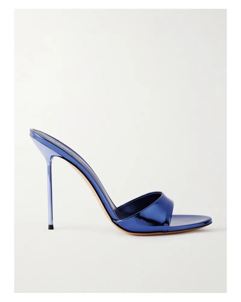 Paris Texas Lida Mules Aus Lackleder - Blau Blau