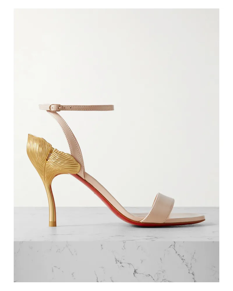 Christian Louboutin Ginko Girl 85 Pumps aus Leder Creme